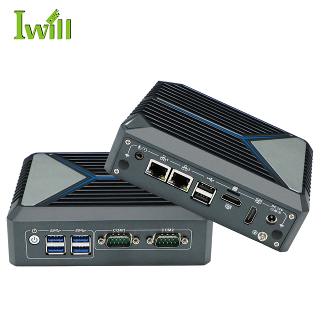 Rugged Fanless Pc 12th Gen N100 Dual HD 4K Display 2 2.5G Lan Support SSD WiFi 4G  Mini PC for  Industrial IoT Edge Computing