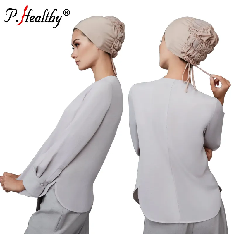 Hot Selling Fashion Design Einfarbige muslimische Unter schal Frauen Bonnet Hijab Cap