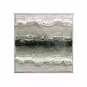 Phòng Khách Treo Tường Trừu Tượng Trang Trí Bức Tranh Biển Hình Dạng <span class=keywords><strong>S</strong></span>óng Giấy Trang Trí Nội Thất 100% Handmade Thiết Kế Tác Phẩm Nghệ Thuật Tường Nghệ Thuật - Product Image 5