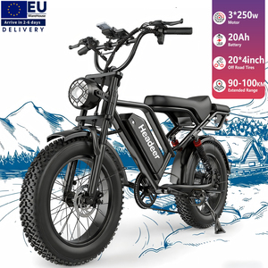 Bicicleta Eléctrica de Montaña con Neumáticos Anchos, Suspensión Completa, Largo Alcance, para Ciudad, con Portaequipajes Trasero, Motor sin Escobillas de 250W, 5 Velocidades, Envío desde Almacén Europeo - Product Image 4