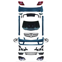 Kit carrosserie complet pour Mercedes Benz Classe C W204 2011-2014, mise à niveau C63 AMG : pare-chocs avant et arrière, capot, phares, feux arrière, rétroviseurs latéraux