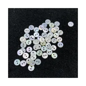 Super mini custom shell button 2 holes natural white mother of pearl shell button for shirt