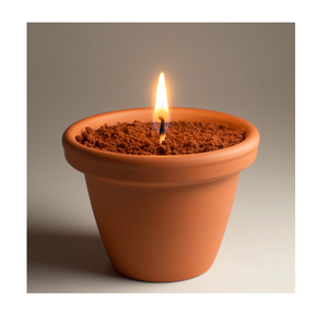 Élégant porte-bougie en terre cuite fait main, décoration rustique en argile pour Noël, idéal pour salle à manger, cheminée, salon, centre de table - Product Image 4