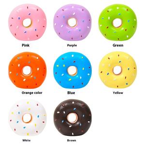 Nouveau jouet en latex pour animaux de compagnie - Donuts qui font du bruit - Donuts multicolores de simulation qui font du bruit, jouet pour petit chien - Product Image 3