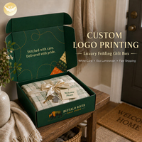 Boîte pliable en carton blanc en forme d'avion, personnalisable avec logo imprimé, pour l'emballage de cadeaux textiles et articles ménagers