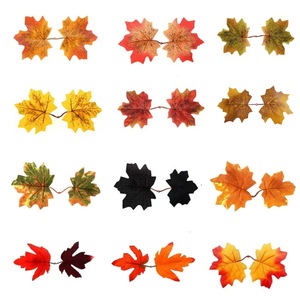 Bouquet de fleurs artificielles en feuilles d'érable en soie Zs, décorations pour la maison et le bureau pour Halloween - Product Image 1