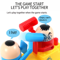 Juego de Martillos Dobles Rojo y Azul, Juguete de Batalla para Dos Jugadores, Tema de Robots, Entrenamiento de Velocidad de Reacción, Interacción Padre-Hijo, Funciona con Pilas