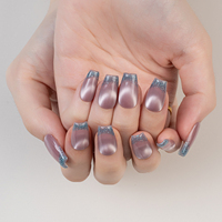 Classique personnalisé oeil de chat français acrylique presse sur les ongles en gros ongles artificiels faux ongles de haute qualité