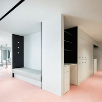 Design de mobilier de salon de beauté sur mesure rose pour salons de coiffure féminins, design d'intérieur 3D pour salons de spa