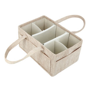 Toptan çevre dostu kadife Tote çanta bezi Caddy organizatör bebek hediye araba organizatör - Product Image 2