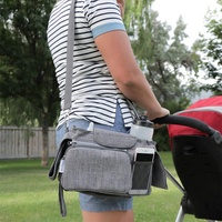 Organisateur de poussette antidérapant avec sangles exclusives et poignée pour Uppababy, sac de rangement multifonctionnel