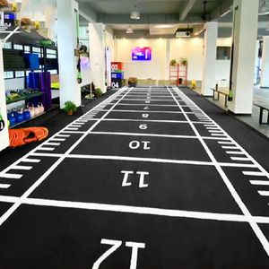Tùy chỉnh màu đen & màu xanh lá cây <span class=keywords><strong>PP</strong></span> chất liệu phòng tập thể dục sàn <span class=keywords><strong>Turf</strong></span> Thảm đa-sử dụng thảm cỏ nhân tạo cho thể dục thể thao & SLED theo dõi - Product Image 4