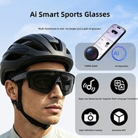 Lunettes Intelligentes avec Caméra 13MP, Transfert Vidéo Wi-Fi, Enregistrement, Assistant Vocal IA, Traduction en Temps Réel, Chargement Type-C - Idéales pour le Cyclisme en Extérieur