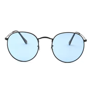 Anti Blauw Lens Gepolariseerde Licht Verkleuring Zonnebril Photochromic3447 Aangepaste Logo Bijziendheid Frames Ronde Retro Fashion Stijl