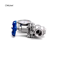 Vanne de réduction de pression de sécurité KLION avec manomètre DN15-DN50 en acier inoxydable, raccord femelle NPT/BSPT pour système de chauffage de l'eau