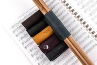 Étui pour baguettes de batterie en cuir véritable, porte-baguettes personnalisé, accessoires de batterie, cadeau pour batteur