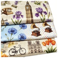 Nouveauté 2026 : Tissu satiné 100 % polyester imprimé numériquement, style rétro européen et américain, doux, idéal pour l'ameublement et l'artisanat – Vente chaude !