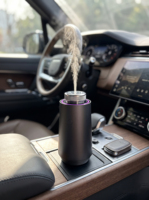 Diffuseur d'arômes pour voiture avec lumière d'ambiance, purificateur d'air portable pour la maison et le bureau, en métal de luxe, LED, contrôlé par application, batterie, 1 an, 15 ml