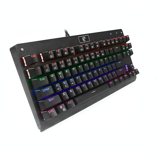 Cheap Price Oem USB 87 Keys Mini Wired Led Mechanical Gaming Keyboard for Gamer Desktop PC Computer