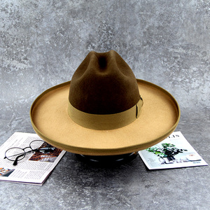 Nouveau chapeau fédora pour hommes, 100% laine de bonne qualité, chapeau à large bord pour femmes - Product Image 5