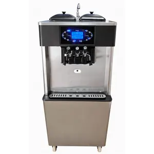 3 sabores máquina de helado suave de acero inoxidable batidora comercial de hielo crema de la máquina con precio bajo para la venta al por mayor