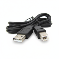 Ordinateur de charge de données d'alimentation 1.5M Câble d'imprimante USB 2.0 Type-A mâle vers B mâle Compatible avec les imprimantes Scanner