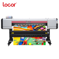 Locor 6ft nueva tecnología uv rollo a rollo de impresora color + blanco + color etiqueta engomada de cristal impresora uv con doble lado de salida