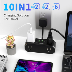 Vinisem All-<span class=keywords><strong>in</strong></span>-One tường sạc 6 cửa hàng du lịch Adapter với 2 <span class=keywords><strong>USB</strong></span> và 2 Type-C điện thoại di động sạc cho các bệnh viện - Product Image 4