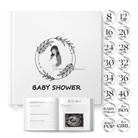 Conception d'impression personnalisée Journal de grossesse Livre de mémoire de bébé neutre avec autocollants