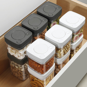 Contenedor Redondo Hermético de Plástico para Almacenamiento de Alimentos, Portátil, Libre de BPA, Sellado al Vacío, Apertura con un Botón, para Uso en la Cocina - Product Image 5