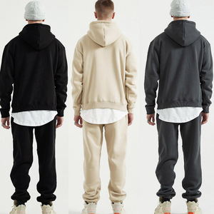 Pantaloni della tuta economici e Set di <span class=keywords><strong>abbigliamento</strong></span> con cappuccio produttori di felpe invernali in bianco logo <span class=keywords><strong>personalizzato</strong></span> ricamano semplici felpe da uomo Unisex - Product Image 5