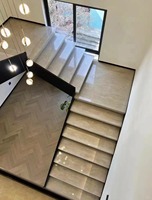Travertin gris César naturel, pierre de luxe, résistant à l'usure, écologique, grande dalle, cuisine extérieure, salle à manger, villa, salle de bain