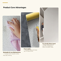 Peinture texturée élastique à base d'eau, couleur personnalisée, finition pour façades extérieures, villas, hôtels et immeubles d'appartements