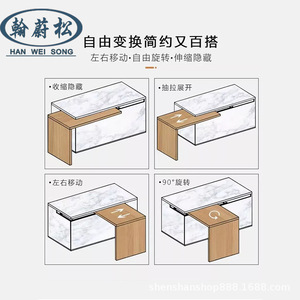 HAN WEI SONG Rotating Island <b>Table</b> Hardware 400mm Metal Slide Rail <b>Space</b> <b>Saving</b> For Kitchen Bar Desk - Product Image 4