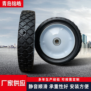 ล้อเลื่อนยางกลวง 7x1.5 นิ้ว ลูกปืน สำหรับงานอุตสาหกรรม สีเทา ลายดอกยางแน่น - Product Image 5