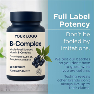 Cápsulas <span class=keywords><strong>de</strong></span> Vitamina B-Complex Natural, Potenciador <span class=keywords><strong>de</strong></span> Energía con B1, B2 y B12 para el Apoyo Inmunológico, Marca Privada, Suplementos Multivitamínicos <span class=keywords><strong>de</strong></span> Vitamina B - Product Image 3