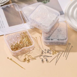 Jewelry Findings Kit Ear <b>Hooks</b> T-Stitch 9 Stitch Mixed Shapes For <b>Earring</b> Making Copper Gold Plated Silver White Gold - Product Image 1