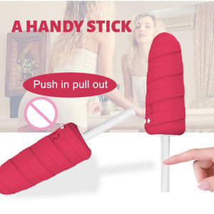 Hilo cabeza redonda giratoria 10 vibración coqueteo masaje punto G <span class=keywords><strong>Mini</strong></span> varita vibrador helado sexo adultos juguetes masturbador femenino - Product Image 2