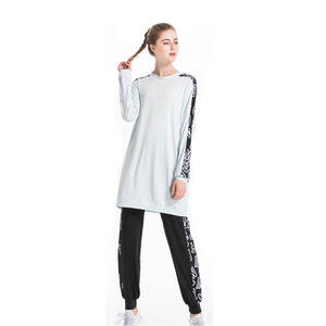 OEM Modeste fille islamique Sports/Gym Ensemble à capuche vêtements de sport musulman survêtement pour <span class=keywords><strong>jogging</strong></span>, course à pied Islam sportswear tunique haut - Product Image 3