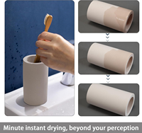 Séchage rapide porte-brosse à dents pierre de séchage brosse à dents électrique et porte-dentifrice tasse diatomite brosse à dents organisateur