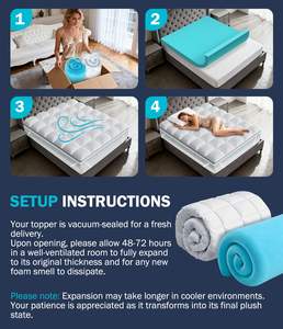 แผ่นรองนอนไมโครไฟเบอร์แบบนุ่ม 2 in 1 <span class=keywords><strong>หนา</strong></span> 3 <span class=keywords><strong>นิ้ว</strong></span> พร้อมเจลเย็นเมมโมรี่โฟมและแผ่นไมโครไฟเบอร์ - Product Image 6