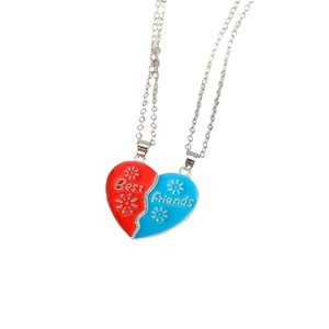 <b>Best</b> <b>Friend</b> Heart Magnetic Pendant <b>Necklace</b> Silver Chain Unisex Gift Jewelry Style 1 2 3 <b>4</b> 5 - Product Image 5