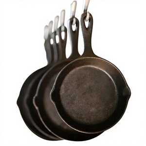Ehanking - Juego de 1-5 Sartenes Antiadherentes de Hierro Fundido, Revestimiento Ecológico Engrosado para Barbacoa, Camping, Estufas de Gas e Inducción - Product Image 1
