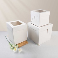 Sunshine Factory Custom White 12*12*12 Paperboard Folders Cake Box Matt Lamination Recyclable Bakery Wedding Candy Gift Food Use