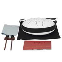 Tambour à langue en acier compact et portable de 6 pouces à 11 notes, antidérapant et léger, idéal pour le camping en plein air, les voyages et la pratique nomade