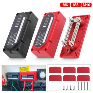 Cnspeed 300A Busbar Distribution <b>Terminal</b> Block M6 M8 M10 Screw <b>Terminals</b> For Cars Ships Pure Copper 33 Positions - Product Image 2