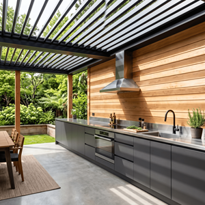 Mueble de Cocina Exterior de Acero Inoxidable Personalizado, Aparador de Cocina Resistente y Duradero, Mueble de Cocina para Barbacoa de Jardín Antirrobo - Product Image 2