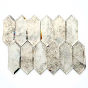 Mosaico quadrato di qualità piccolo bordo smussato antico mattone di vetro specchio materiale mattone piastrelle a specchio <span class=keywords><strong>per</strong></span> la casa - Product Image 2