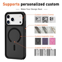 Funda Magnética Rígida para Teléfono con Logotipo Personalizado, Colores de Calidad, TPU Mate y PC, para iPhone 17 Pro Max, Protección Contra Caídas de 3 Metros