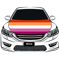 Housse de capot de voiture personnalisée en polyester arc-en-ciel pour homme gay, pour défilé de fierté gay et protection solaire automobile